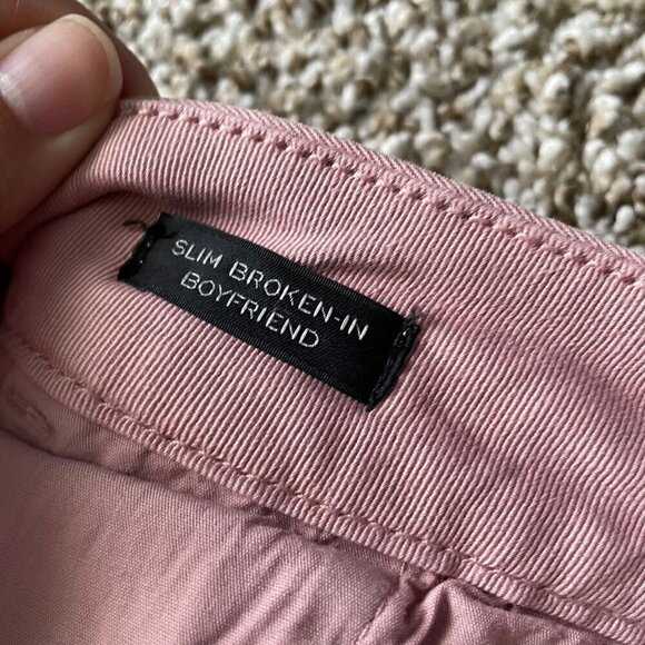 J. Crew Slim Broken-In Boyfriend Pink High Rise Jeans Women's Size 26 Tall - Picture 4 of 10
